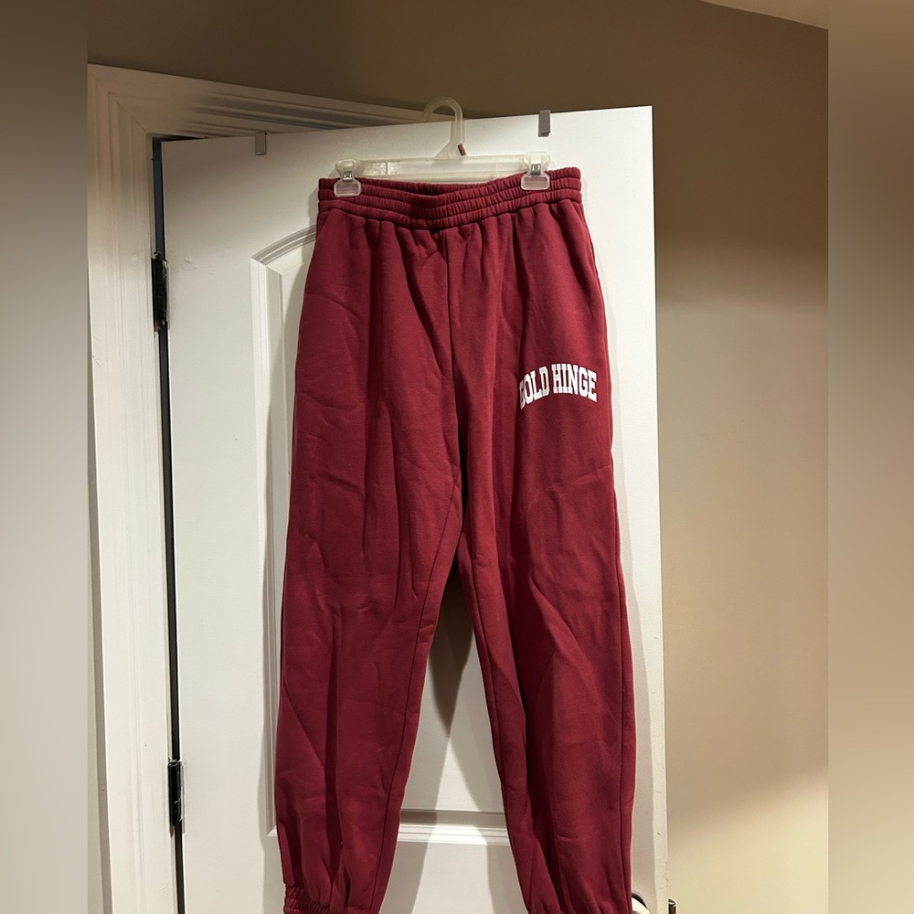 Bold Hinge Red Track Pants